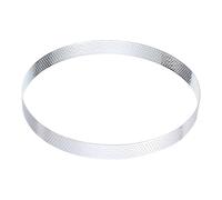 sourcing map Stainless Steel Tarts Rings 8.3" Perforated Metal Circle Baking Dessert Mousse Round Cake Ring Non Stick for Home Kitchen Food Cheese Making Tool