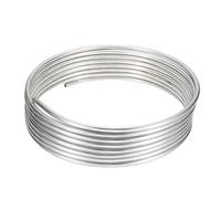 sourcing map Stainless Steel Tubing Coil, 1/64" Wall Thickness 3/8" OD x 24.61 ft Industrial 304 Stainless Steel Coil Tube, Flexible Welded Steel Tubing Round Metal Pipe, Silver Tone