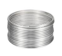 sourcing map Stainless Steel Tubing Coil, 1/64" Wall Thickness 3/8" OD x 49.21 ft Industrial 304 Stainless Steel Coil Tube, Flexible Welded Steel Tubing Round Metal Pipe, Silver Tone