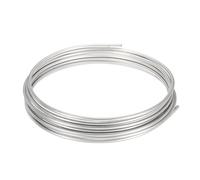 sourcing map Stainless Steel Tubing Coil, 1/64" Wall Thickness 5/16" OD x 24.61 ft Industrial 304 Stainless Steel Coil Tube, Flexible Welded Steel Tubing Round Metal Pipe, Silver Tone