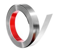 sourcing map Stainless Steel Wall Molding Trim, 32.8 ft x 1.2 Inch Peel and Stick Metal Decoration Strip for Ceiling Wall Tile Mirror Edge, Brushed Silver