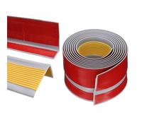 sourcing map Stair Edge Protector, Anti-Slip Stair Nosing, Stair Tread Self-Adhesive Trim Strips for Outdoor and Indoor, Home, Office, Dark Yellow (7ft)