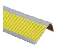 sourcing map Stair Nosing, 3Meters (6 x 3 Cm) Vinyl Non-Slip Self-Adhesive Staircase Step Edge Protector Waterproof Stair Treads Trim for Outdoor Indoor Floors, Yellow