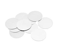 sourcing map Stamping Blank Aluminium Round DIY Tags Silver, 64mm/2.5" for Craft Decoration, Pack of 10