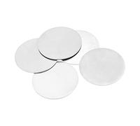 sourcing map Stamping Blank Aluminium Round DIY Tags Silver, 64mm/2.5" for Craft Decoration, Pack of 5