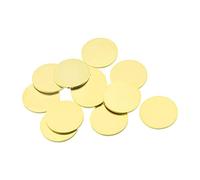 sourcing map Stamping Blank Brass Round DIY Tags Yellow, 25mm/1" for Craft Decoration, Pack of 12