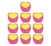 sourcing map Star Burst Heart Shape Signs Price Tags Star Pricing Labels 3.5 x 2.8 Inch Pink Border Yellow Color for Retail Sales Pricing 100 Pcs