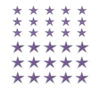 sourcing map Star Iron on Patches Embroidered Sew Patches 2.9/4.1x2.9/3.9cm Appliques Garment Embellishments for Clothing Repair Backpack Decoration Purple Pack of 30