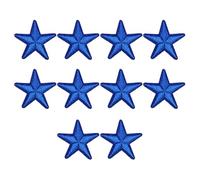 sourcing map Star Iron on Patches Embroidered Sew Patches Appliques Garment Embellishments for Clothing Repair Backpack Shoes Decoration 2.8x2.8cm/1.1x1.1 Pack of 10 (Sapphire Blue)