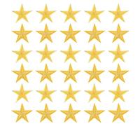 sourcing map Star Iron on Patches Embroidered Sew Patches Appliques Garment Embellishments Iron On Star Appliques for Clothing Repair Backpack Shoes Decoration Yellow Pack of 30