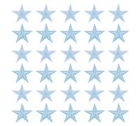 sourcing map Star Iron on Patches Embroidered Sew Patches Appliques Garment Embellishments Iron On Star Appliques for Clothing Repair Backpack Shoes Decoration Blue Pack of 30