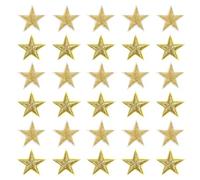 sourcing map Star Iron on Patches Embroidered Sew Patches Appliques Garment Embellishments Iron On Star Appliques for Clothing Repair Backpack Shoes Decoration Golden Pack of 30