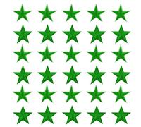 sourcing map Star Iron on Patches Embroidered Sew Patches Appliques Garment Embellishments Iron On Star Appliques for Clothing Repair Backpack Shoes Decoration Green Pack of 30