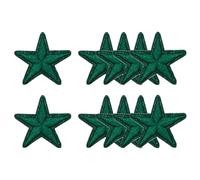 sourcing map Star Iron-on Patches Embroidered Sew Star Patch Appliques Repair Patches for Clothing Repair Backpack Shoes Decoration 2.8x2.8cm/1.2x1.2 Pack of 10(Green)
