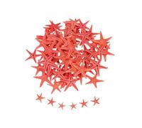 sourcing map Starfish for Craft, 0.4"-0.8" Red 60Pcs | Small Natural Starfish Sea Star Crafting Seashells Bulk for Wedding Beach Theme Party Decorations Home Vase DIY Crafts Decor