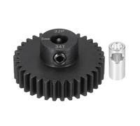 sourcing map Steel 32P Gear Set with Gear Adapter 34T 5mm Shaft Motor Gears for RC Vehicles Truck Drift Car Part, Black