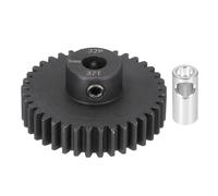 sourcing map Steel 32P Gear Set with Gear Adapter 37T 5mm Shaft Motor Gears for RC Vehicles Truck Drift Car Part, Black