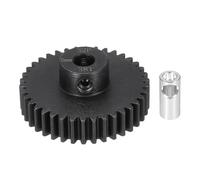 sourcing map Steel 32P Gear Set with Gear Adapter 38T 5mm Shaft Motor Gears for RC Vehicles Truck Drift Car Part, Black