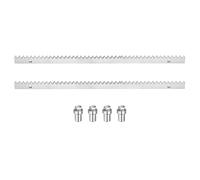 sourcing map Steel Gear Rack, 2 Pcs Total 3.3 ft Heavy Duty Reinforced Rack with Mounting Hardware Straight Gears for Slide Door Operators, Sliding Gate Openers