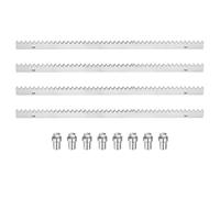 sourcing map Steel Gear Rack, 4 Pcs Total 6.6 ft Heavy Duty Reinforced Rack with Mounting Hardware Straight Gears for Slide Door Operators, Sliding Gate Openers