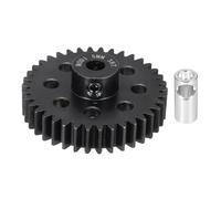 sourcing map Steel M1 Gear Set 38T 5mm Shaft Motor Gears for RC Vehicles Truck Drift Car Part, Black