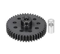 sourcing map Steel M1 Gear Set 45T 5mm Shaft Motor Gears for RC Vehicles Truck Drift Car Part, Black