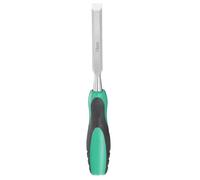 sourcing map Steel Wood Chisel 14mm / 9/16" Wide Blade Wood Working Flat Tip Chisel Woodworking Hand Tool with Plastic Non-Slip Handle for Carpentry Carving DIY Projects, Green-Black
