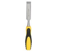 sourcing map Steel Wood Chisel 22mm / 7/8" Blade Wood Working Flat Tip Chisel Woodworking Hand Tool with Non-Slip Plastic Handle for Carpentry Carving DIY Projects, Yellow-Black
