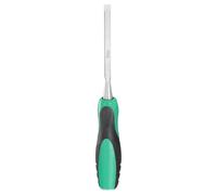 sourcing map Steel Wood Chisel 8mm / 5/16" Wide Blade Wood Working Flat Tip Chisel Woodworking Hand Tool with Plastic Non-Slip Handle for Carpentry Carving DIY Projects, Green-Black