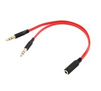sourcing map Stereo 3.5mm Female Mini Jack to 2 Male RCA Adapter Audio Y Cable Gold Tone