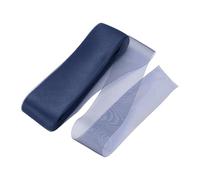 sourcing map Stiff Horsehair Braid 50 Yards 8cm Soft Horsehair Trim for Polyester Boning Sewing Wedding Dress Dance Gown Shaping Trimming, Navy Blue