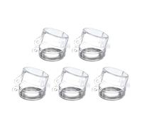sourcing map Stop Button Cover, 1.77"x1.77"x1.18" Round Transparent Push Button Switch Cover with Adhesive for Push Button 5pcs