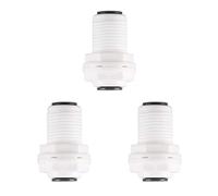 sourcing map Straight 1/4 Inch OD Quick Connect Water Purifiers Tube Fittings Push in to Connector Water Joint for Reverse Osmosis System 3pcs