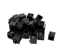sourcing map Straight Angle RJ45 8P8C PCB Mount Modular Network Jack Connector 39pcs