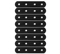sourcing map Straight Bracket Stainless Steel 98x20mm Flat Brace Corner Fastener with Screws for Flat Straight Corner Brace Furniture Brackets Black Color 8 Pcs