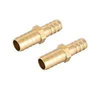 sourcing map Straight Brass Barb Fitting Reducer, Fit Hose ID 12mm to 10mm 2pcs