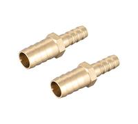 sourcing map Straight Brass Barb Fitting Reducer, Fit Hose ID 12mm to 8mm 2pcs