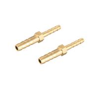 sourcing map Straight Brass Barb Fitting Reducer, Fit Hose ID 6mm to 4mm 2pcs