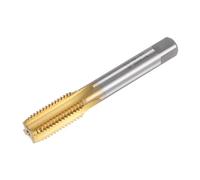 sourcing map Straight Flute Taps, M16 x 2 Metric Left Hand Titanium Coated M35 Cobalt High Speed Steel Machine Tapping Screw Thread Milling Tap Machinist Repair Threading Tool