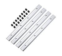 sourcing map Straight Line Connector, 4Pcs 7.1inch Inside Joint Brackets with M6 Screws for 3030 Series Aluminum Extrusion Profile T Slot 8mm (Silver)