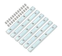 sourcing map Straight Line Connector, 6Pcs7.1inch Inside Joint Brackets with M8 Screws for 4545 Series Aluminum Extrusion Profile T Slot 10mm (Silver)