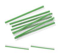 sourcing map Straight Pin Header DIP Double Row 40 Pin 2.54mm Pitch Copper for PCB Pack of 10,Green
