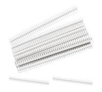 sourcing map Straight Pin Header DIP Double Row 40 Pin 2.54mm Pitch Copper for PCB Pack of 10,White