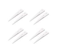 sourcing map Straight Pointed Ceramic Tips Replaceable Heat Resistance Non-Conductive Heads for Ceramic Tweezers White 4 Pairs