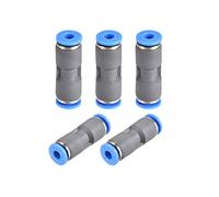 sourcing map Straight Push Connectors 4mm Quick Release Pneumatic Connector Plastic Union Pipe Tube Fitting Grey 5Pcs