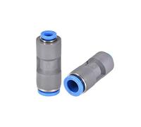 sourcing map Straight Push to Connector Reducer Fitting 10mm to 6mm Quick Release Pneumatic Connector Plastic Union Pipe Tube Fitting Grey 2Pcs