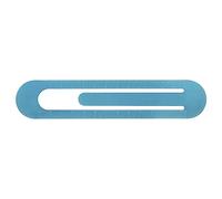 sourcing map Straight Ruler 13cm Metric Bookmark Clip Ruler Metal Aluminum Alloy Scale on Both Sides Measuring Scale Tool for Measure Study Reading Classroom Office, Blue