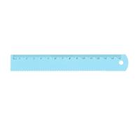 sourcing map Straight Ruler 15cm Metric Aluminum Alloy Ruler Wave Edge with Small Hole Measuring Tool for Children Study Classroom Office, Sky Blue
