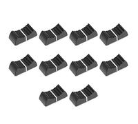 sourcing map Straight Slide Potentiometer Flat Push Knob Insert Shaft 4x1.2mm Black 10pcs Plastic