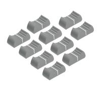 sourcing map Straight Slide Potentiometer Flat Push Knob Plastic Flat Push Knobs for Potentiometer,Guitar, Console, Volume,Bass Insert Shaft 4x1mm/0.16x0.04 Inch Gray White Pack of 10